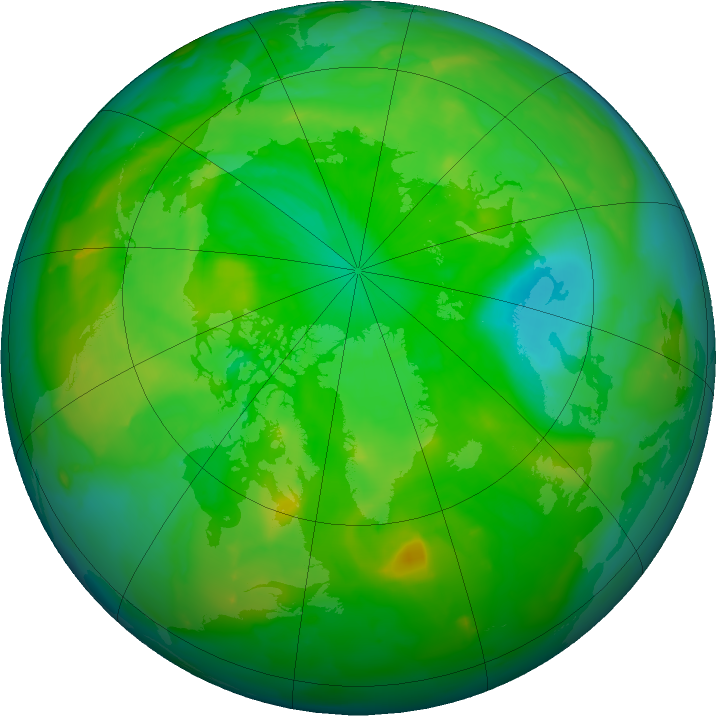 Arctic ozone map for 30 June 2011